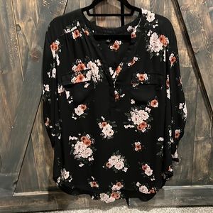 3/4 sleeve blouse with pockets
